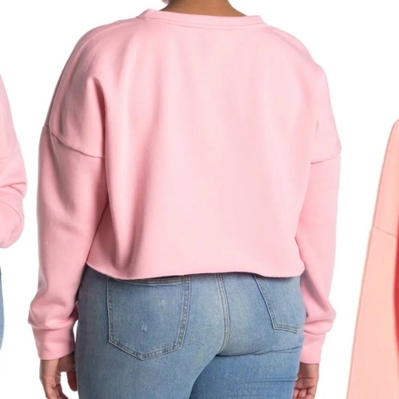 NWT Abound Pink Cropped Los Angeles Sweatshirt Plus - Picture 2 of 4